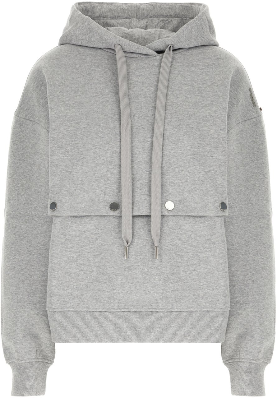Sportmax Sportmax Melange grey stretch cotton sweatshirt Grijs