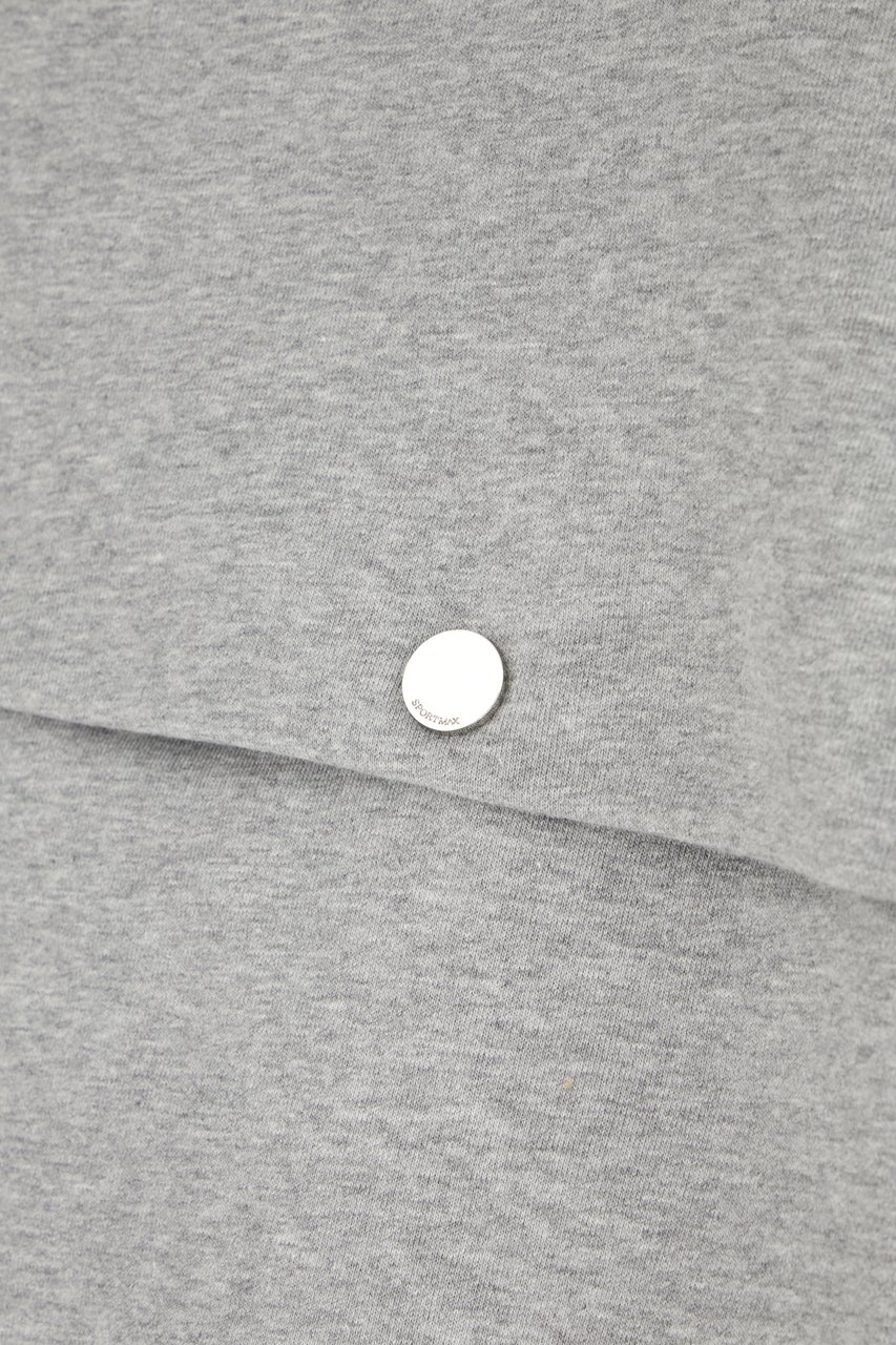 Sportmax Sportmax Melange grey stretch cotton sweatshirt Grijs