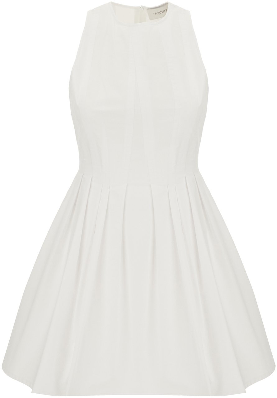 Sportmax White cotton mini dress Wit