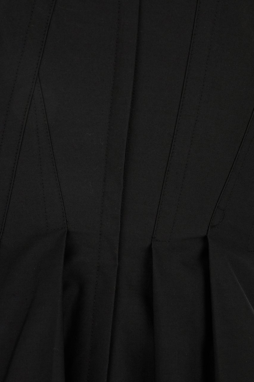 Sportmax Black cotton mini dress Zwart