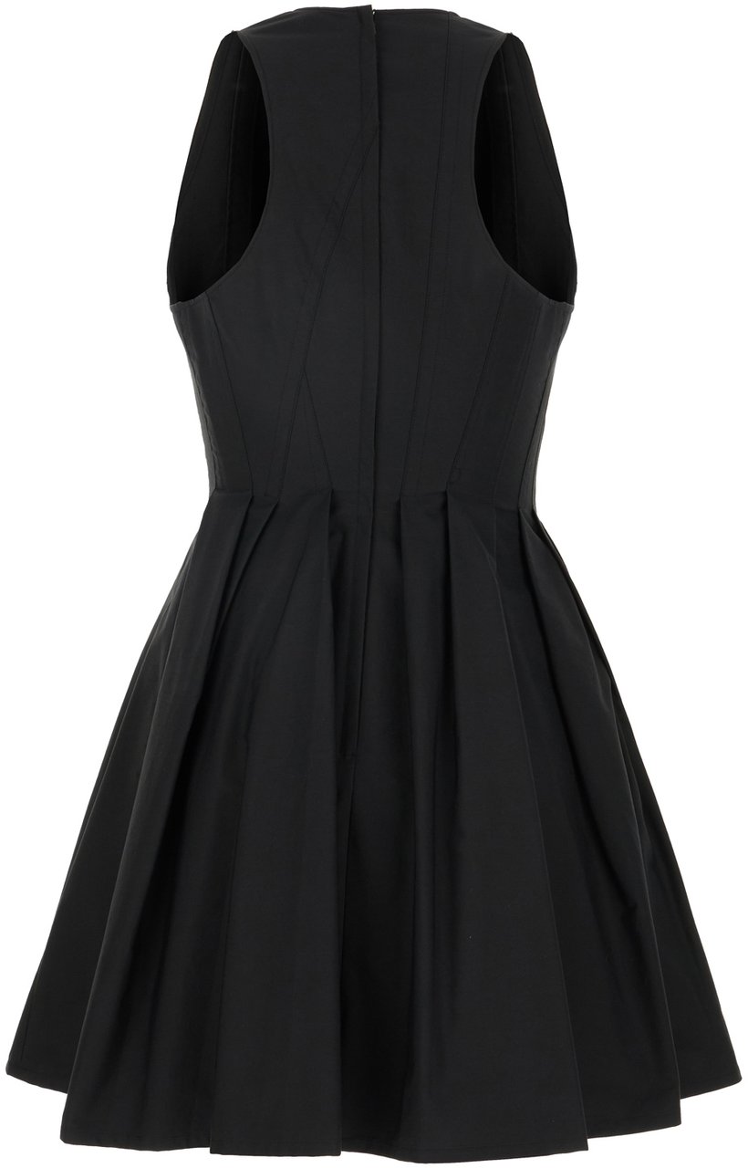 Sportmax Black cotton mini dress Zwart