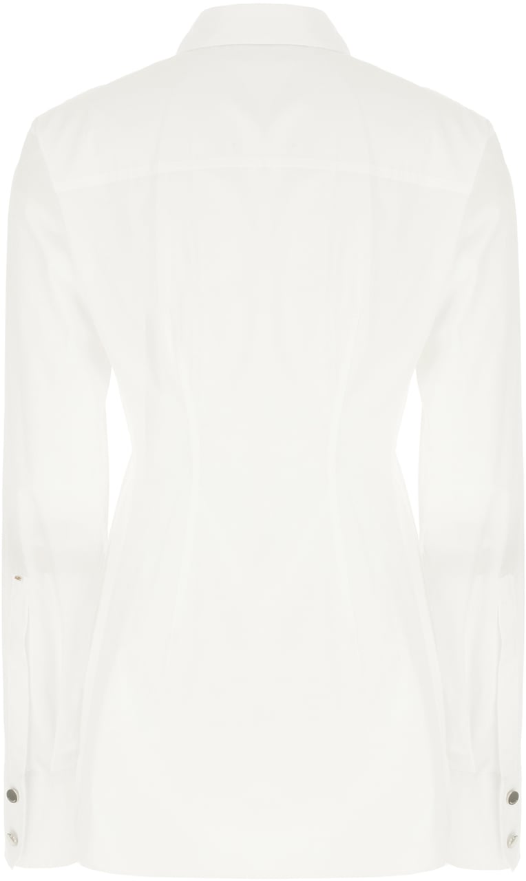 Sportmax Sportmax White poplin shirt Wit