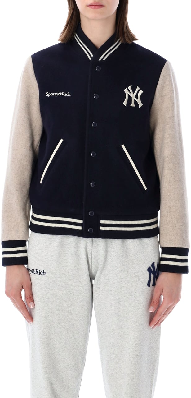 Sporty & Rich Yankees Varisty Jacket Blu Navy