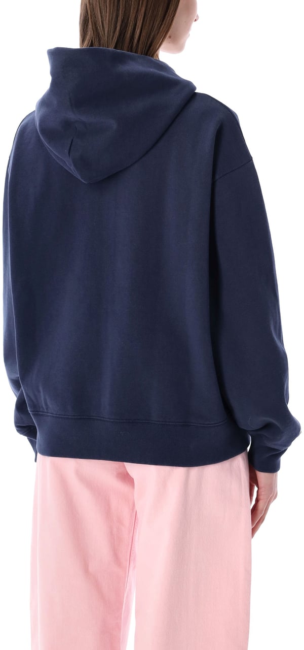 Sporty & Rich Heriatge Yankee Zip Hoodie Blu Navy