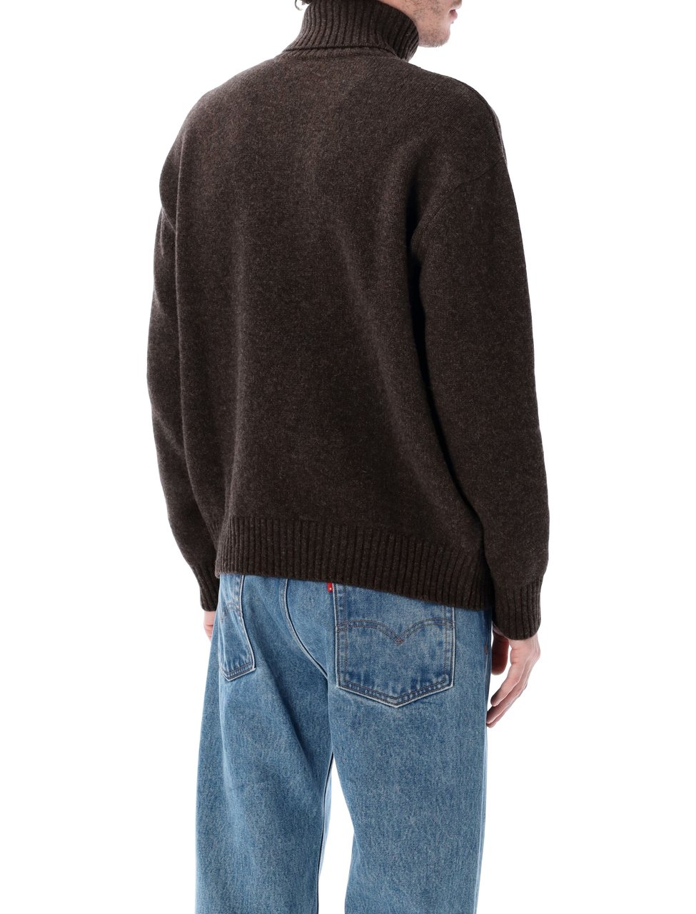 Sporty & Rich Src Wool Turtleneck Marrone Bruin