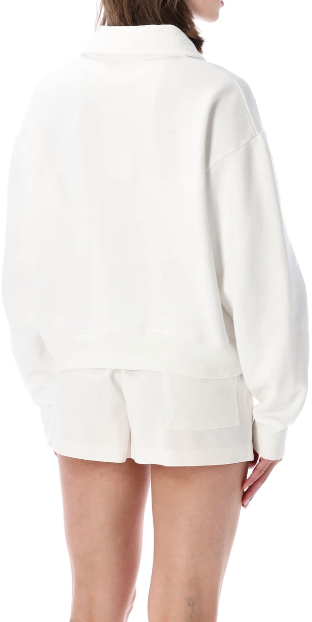 Sporty & Rich New York Polo Sweatshirt Bianco Wit