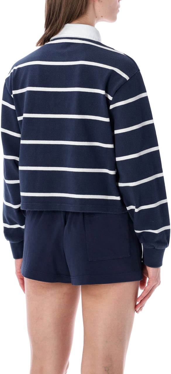 Sporty & Rich Rugby Polo Dark Navy White Navy