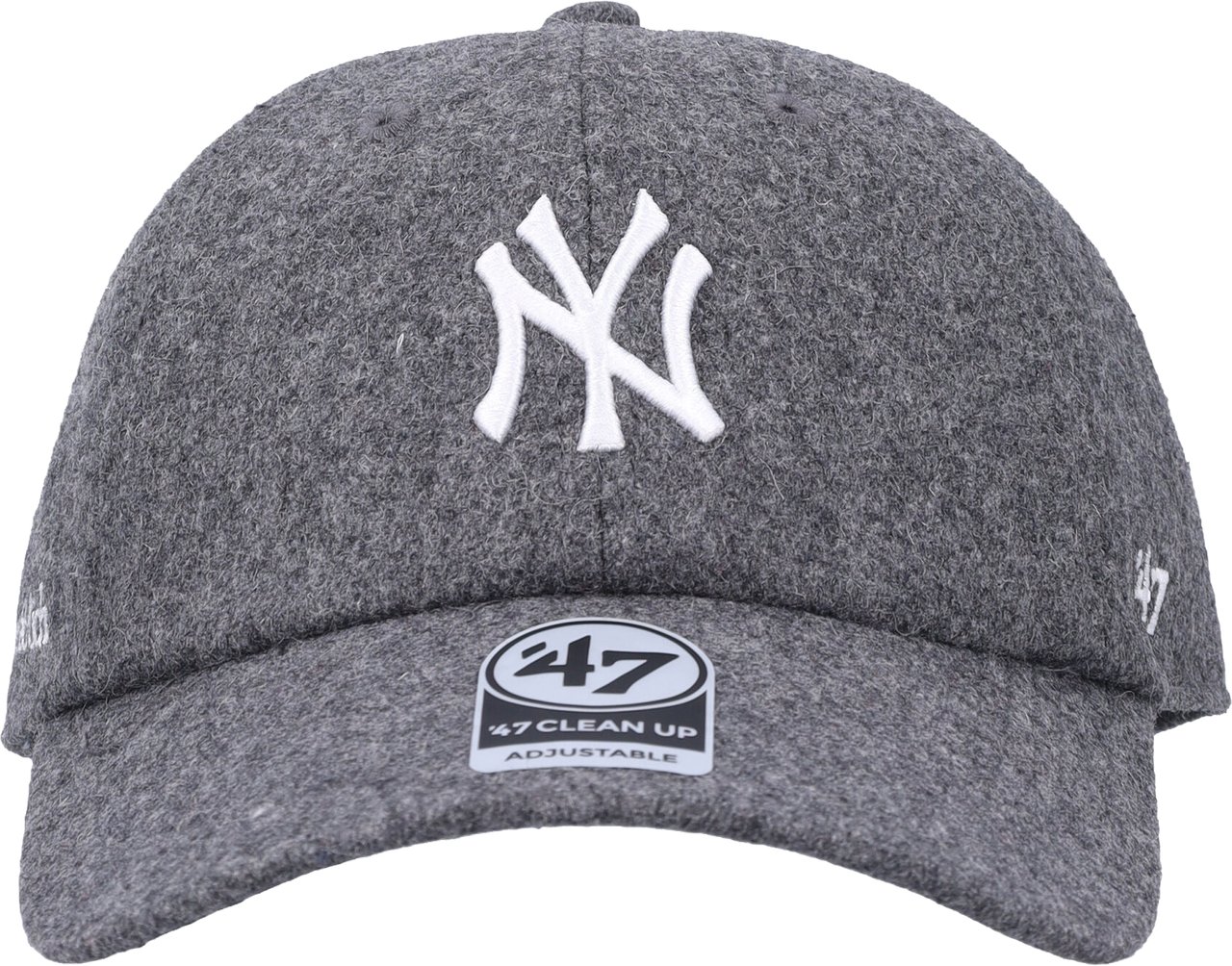 Sporty & Rich Sporty & Rich Yankees serif wool adjustable hat Grijs