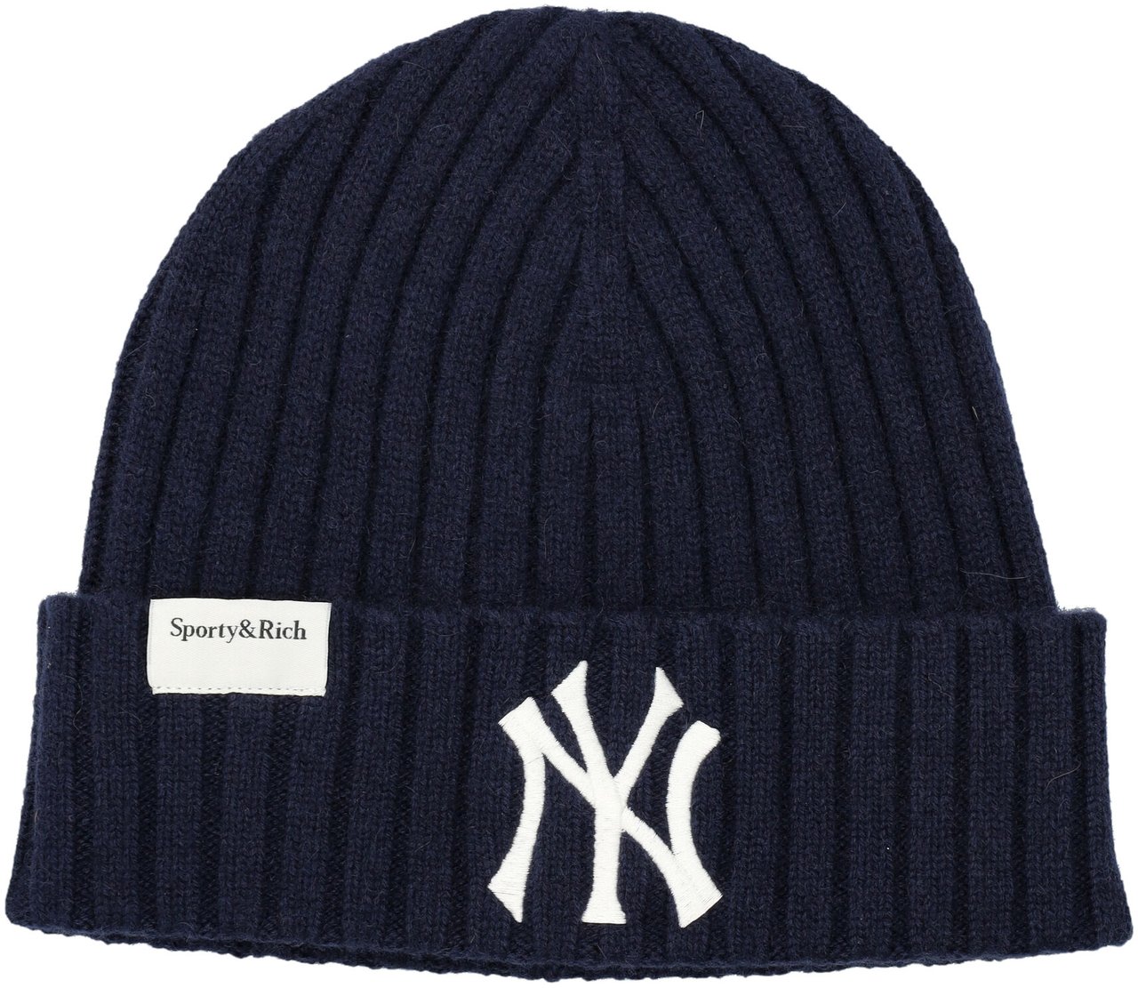 Sporty & Rich Spoty & Rich Heritage Yankees cashmere wool beanie Blauw