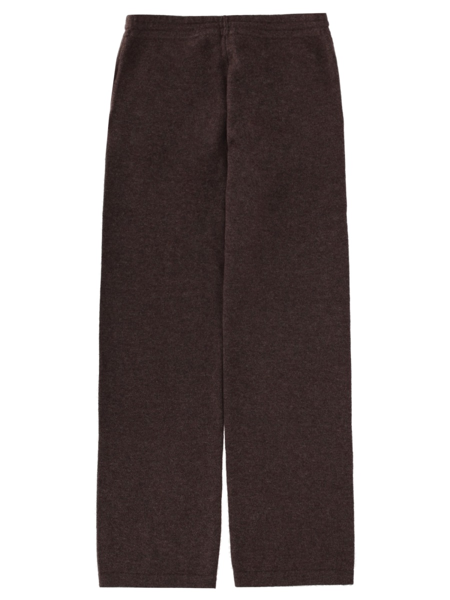 Sporty & Rich Cashmere-Blend Relaxed Straight-Leg Pants Bruin