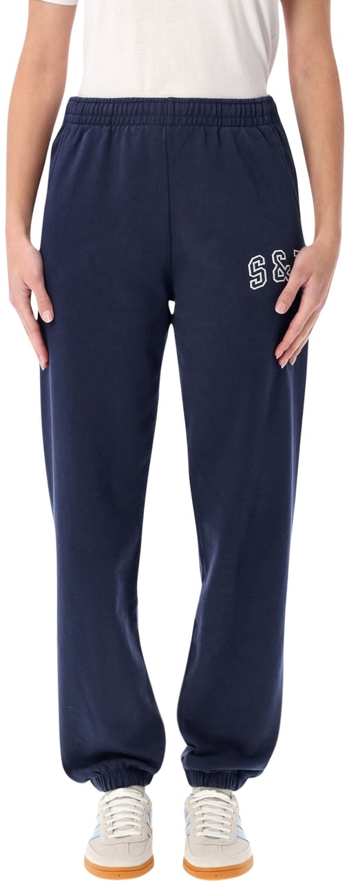 Sporty & Rich Sporty & Rich S&R Ivy sweatpants in navy blue Blauw