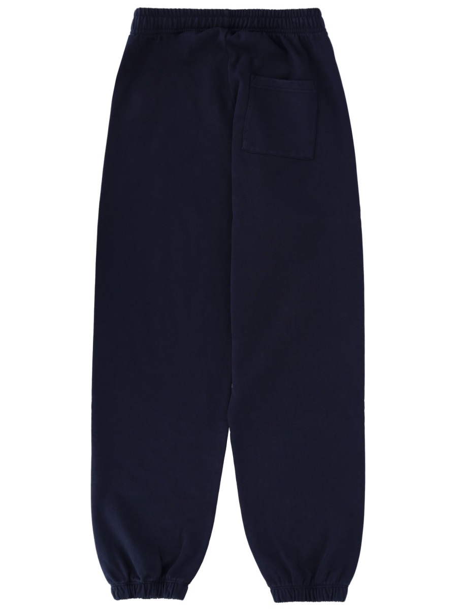 Sporty & Rich Relaxed Cotton Side-Pocket Sweatpants Blauw