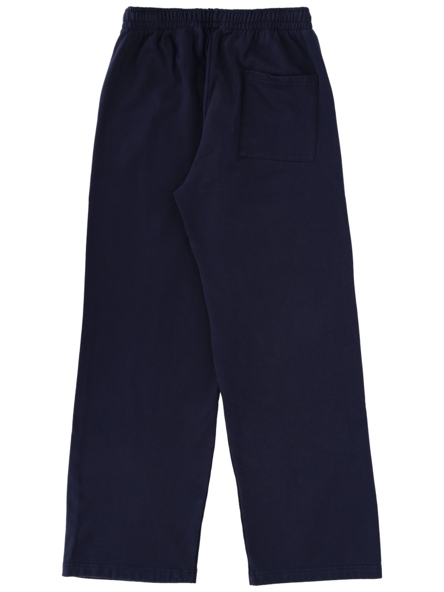 Sporty & Rich Syracuse Wide-Fit Cotton Pants Zwart