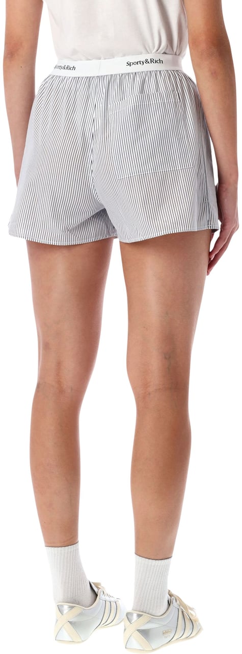 Sporty & Rich Yankees Stripes Short Navy Striped Blauw