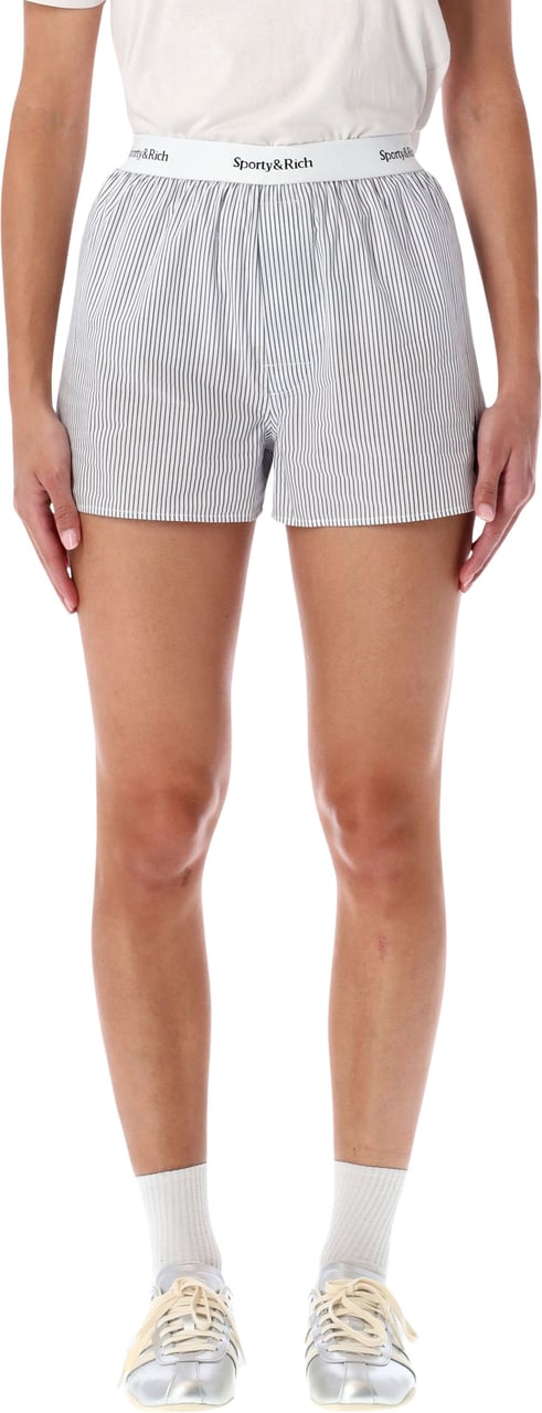 Sporty & Rich Yankees Stripes Short Navy Striped Blauw