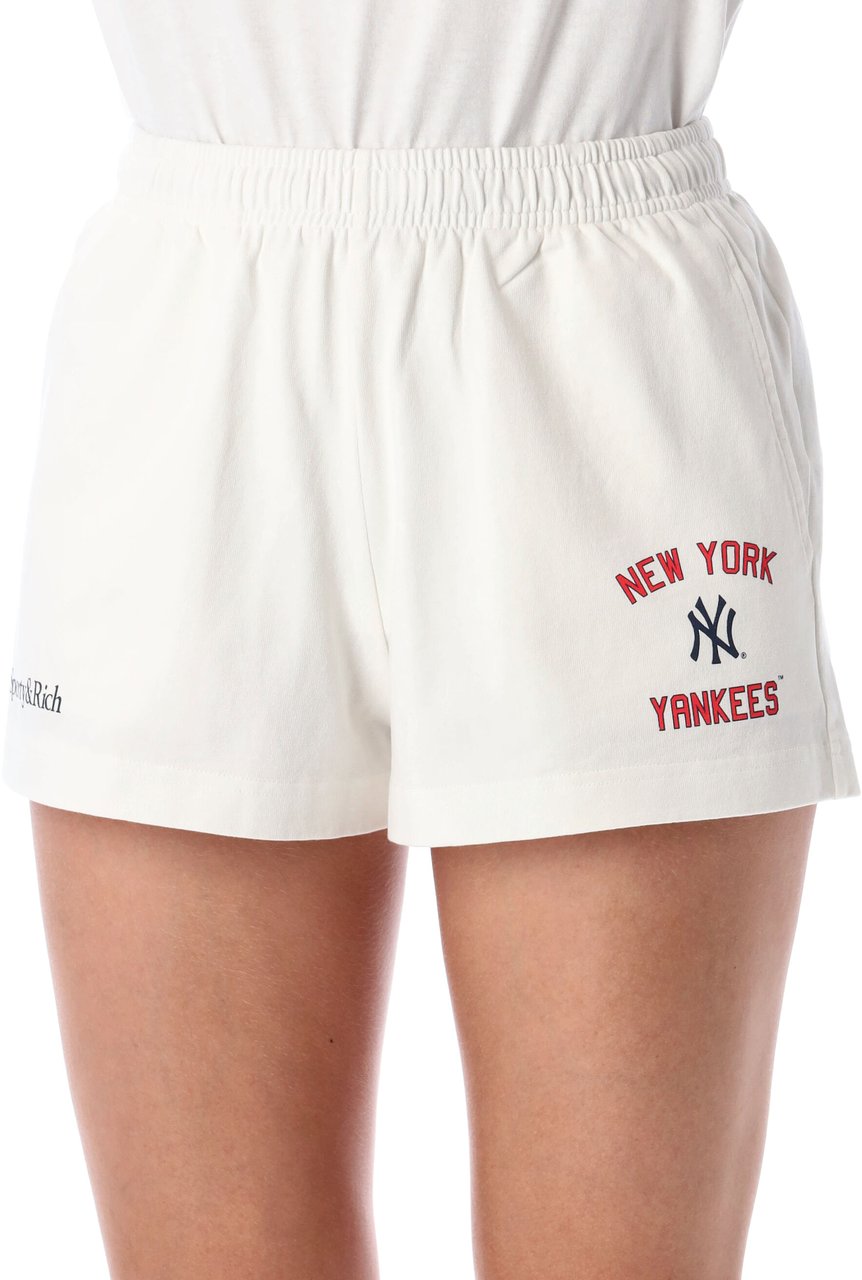 Sporty & Rich Short Yankees Bianco Wit