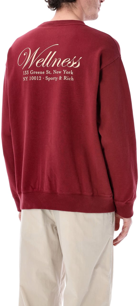 Sporty & Rich Soho Crewneck Merlot Rood