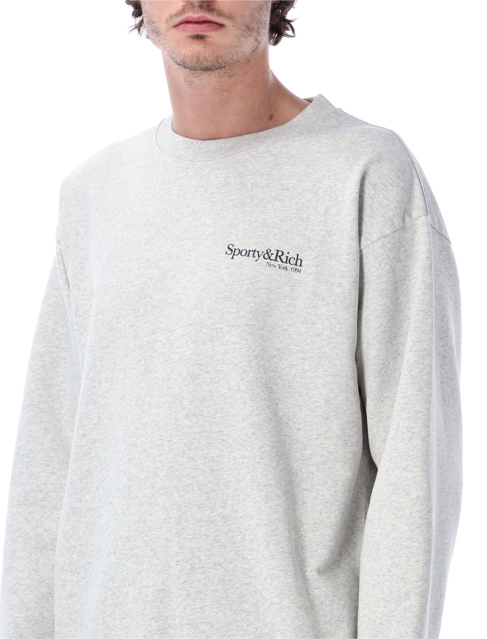 Sporty & Rich Runclub Crewneck Grigio Grijs