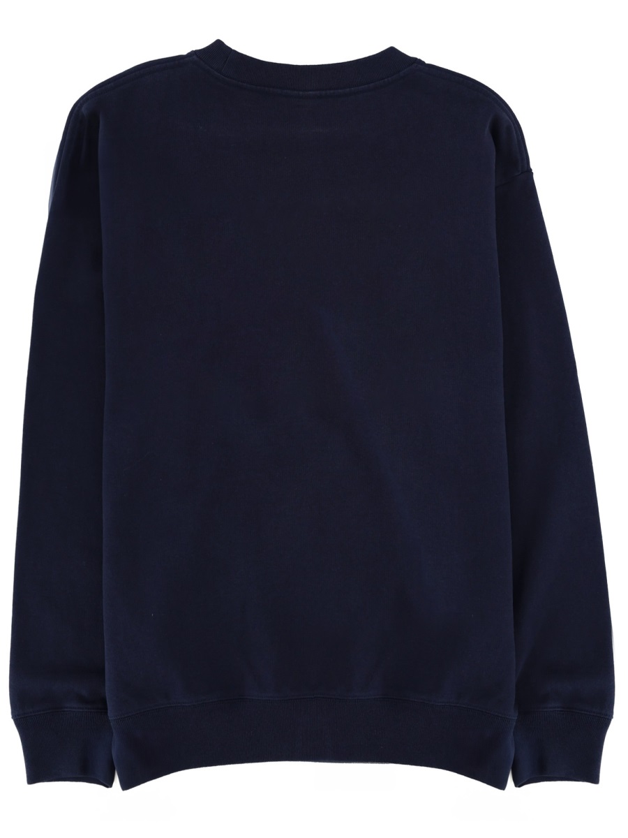 Sporty & Rich Dark Navy Wellness Club Cotton Sweatshirt Zwart