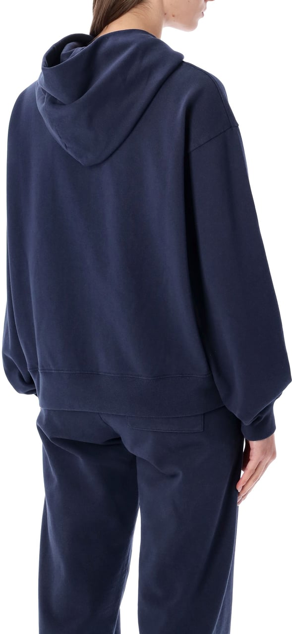 Sporty & Rich Sporty & Rich S&R Ivy zip hoodie in navy Blauw