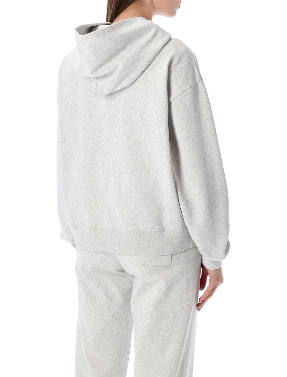 Sporty & Rich Sporty & Rich S&R Ivy zip hoodie in melange grey Grijs
