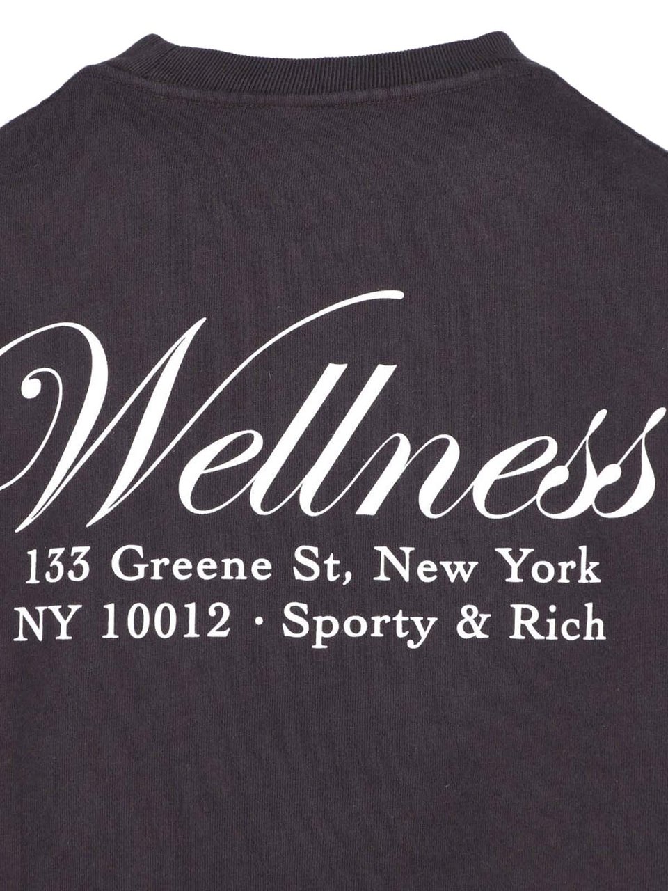 Sporty & Rich Brown Soho Cotton Crewneck Sweatshirt Zwart