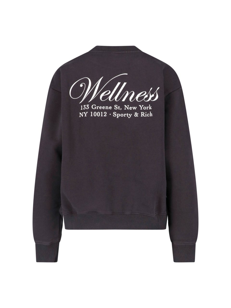 Sporty & Rich Brown Soho Cotton Crewneck Sweatshirt Zwart