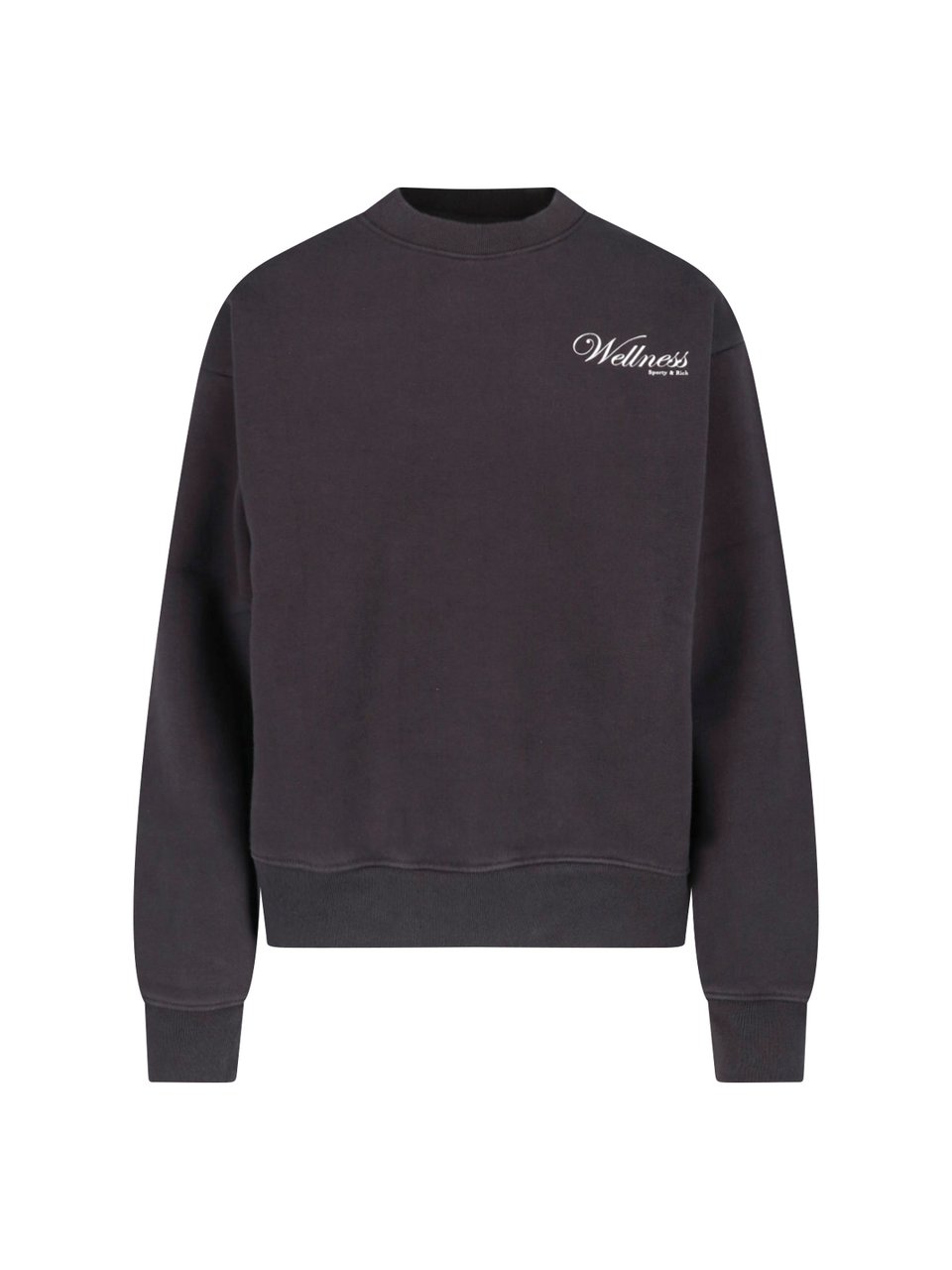 Sporty & Rich Brown Soho Cotton Crewneck Sweatshirt Zwart