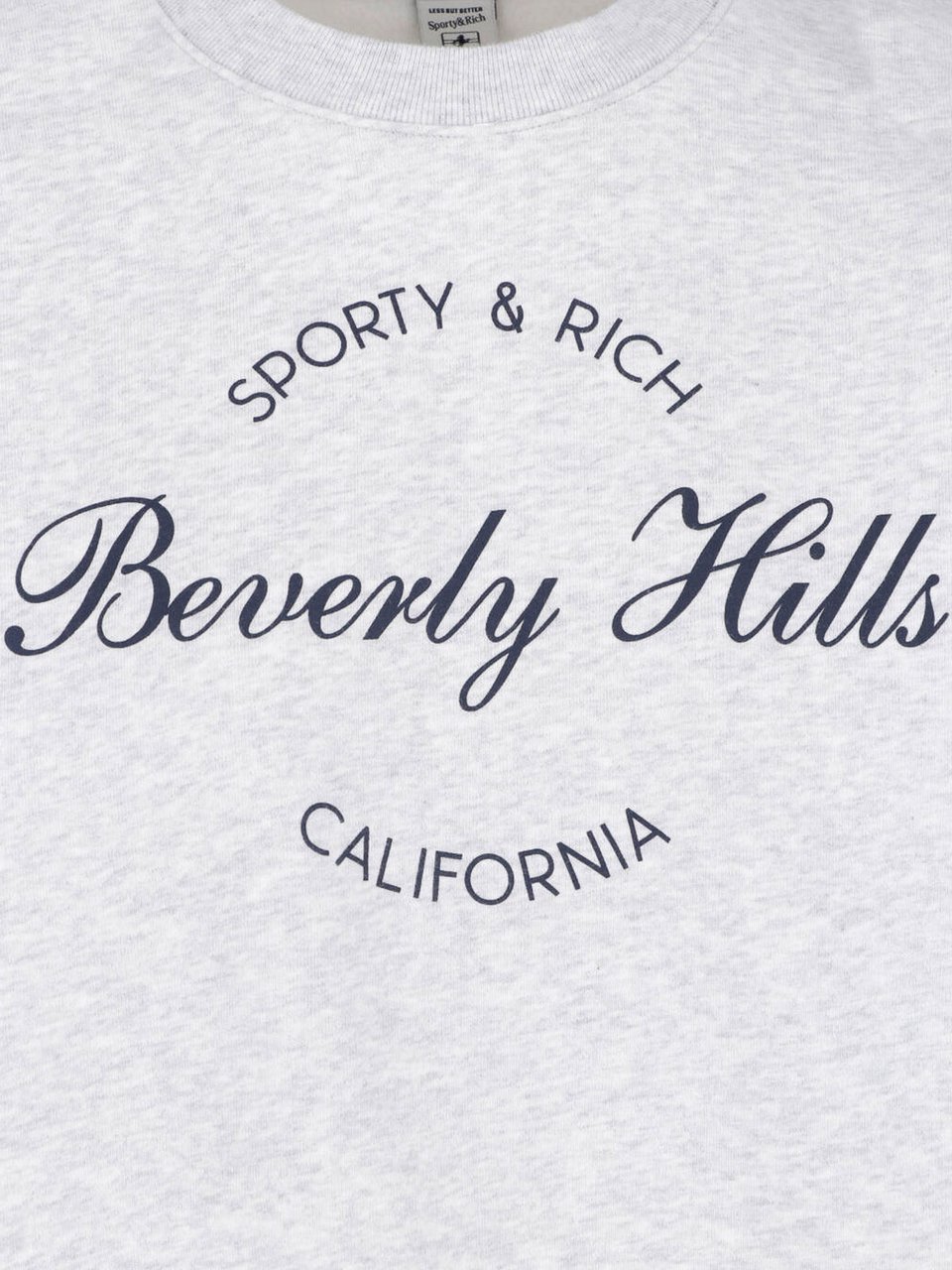 Sporty & Rich Light Grey Sweatshirt with Iconic Text Print Grijs