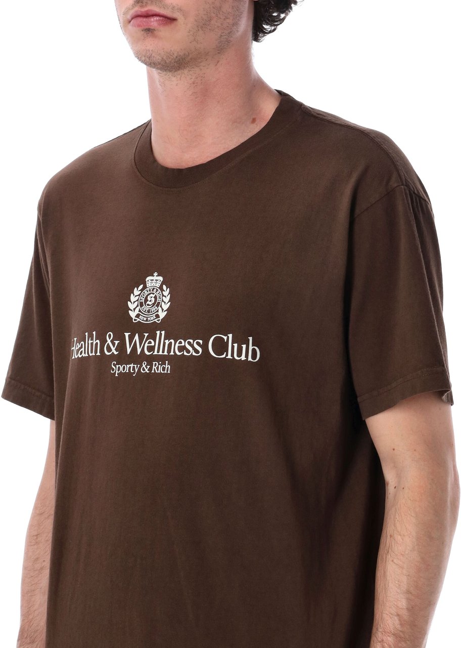 Sporty & Rich Sporty & Rich H&W Crest cotton T-shirt Bruin
