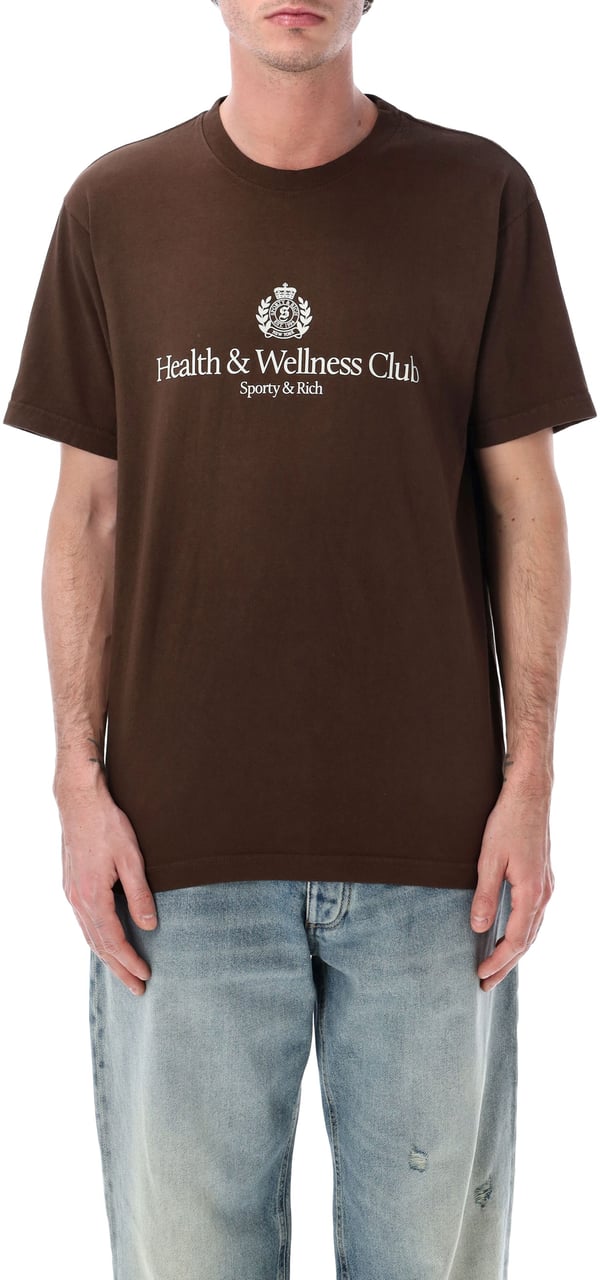 Sporty & Rich Sporty & Rich H&W Crest cotton T-shirt Bruin