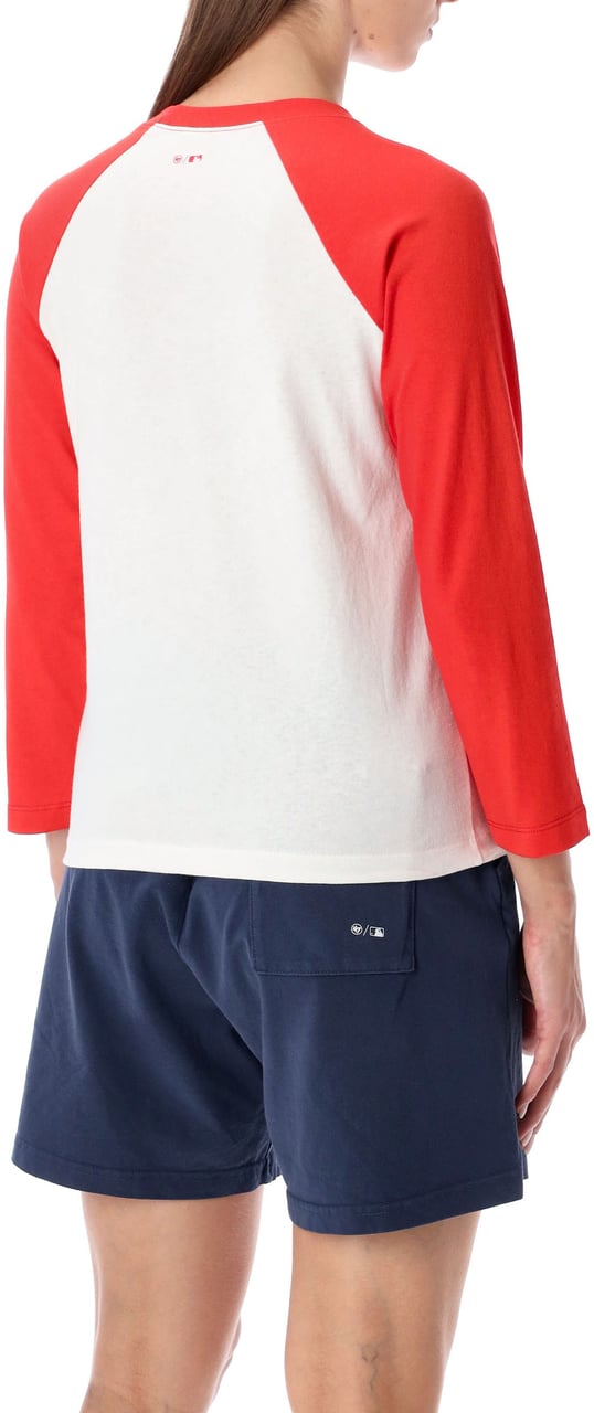 Sporty & Rich Yankees Baseball Tee White Red Rood