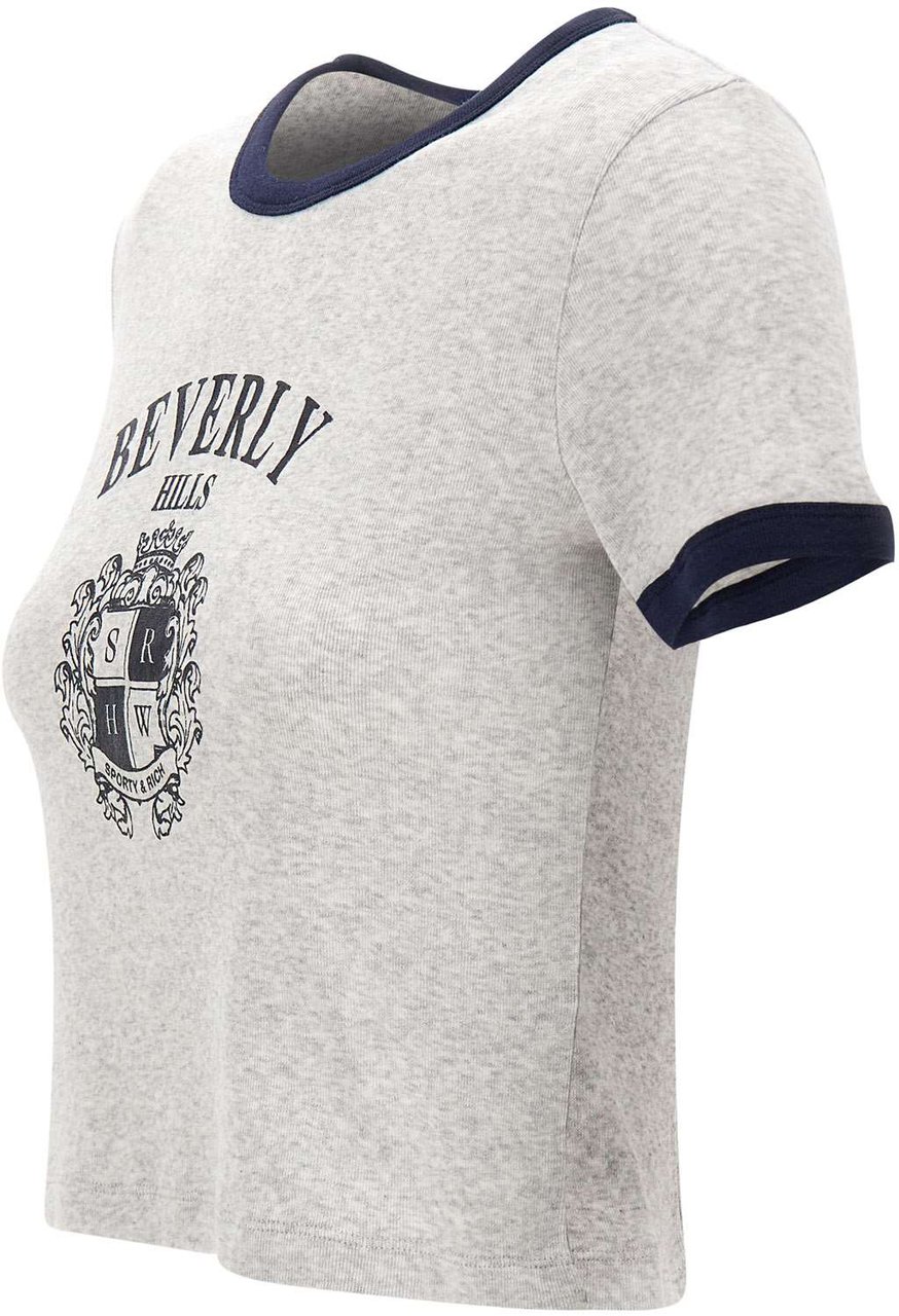 Sporty & Rich T-Shirts And Polos Grey Lichtgrijs