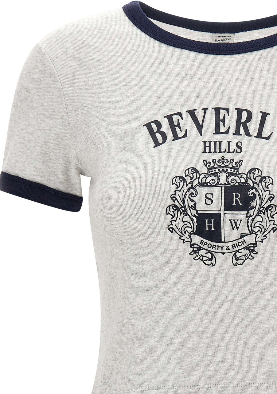 Sporty & Rich T-Shirts And Polos Grey Lichtgrijs