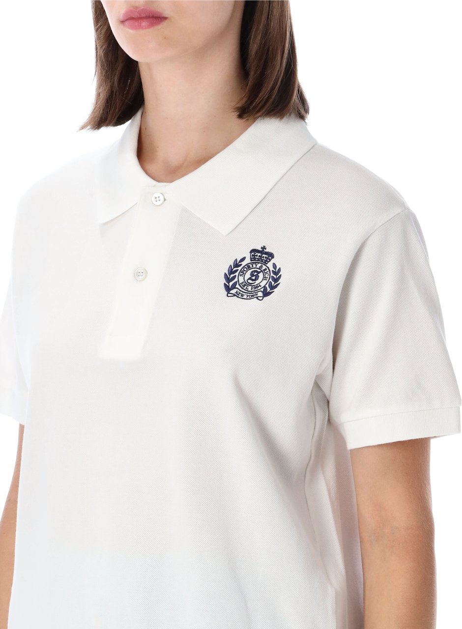 Sporty & Rich Ny Crest Polo Bianco Wit