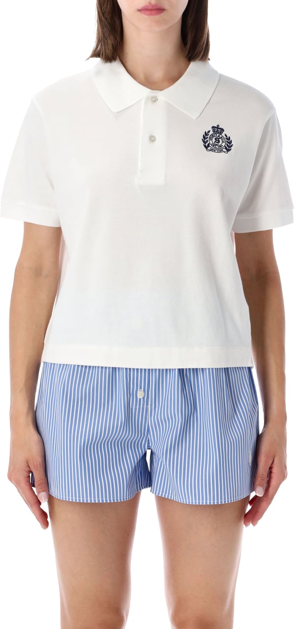 Sporty & Rich Ny Crest Polo Bianco Wit