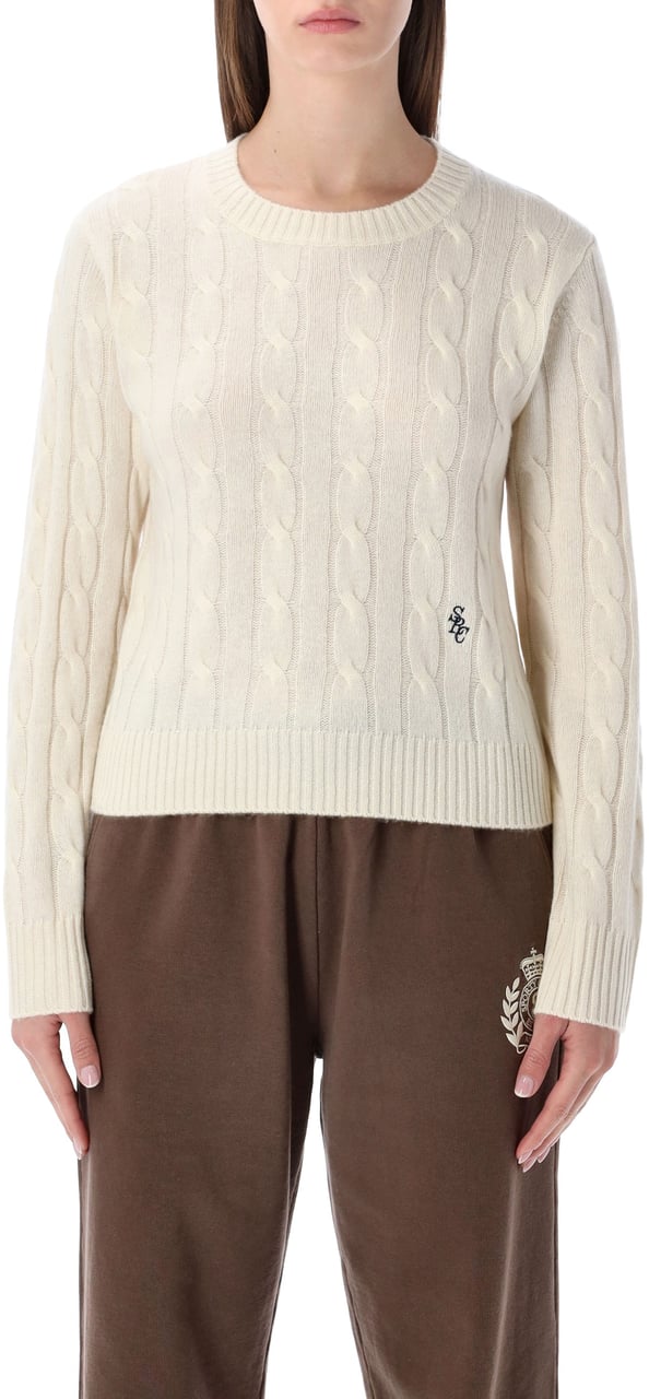 Sporty & Rich S&R Cable Knit Beige Beige