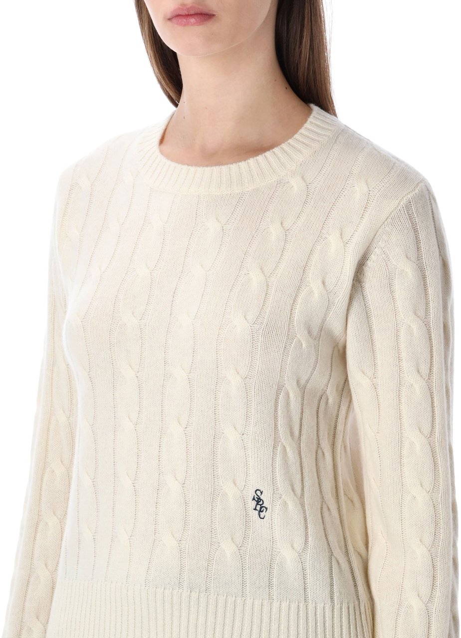 Sporty & Rich S&R Cable Knit Beige Beige