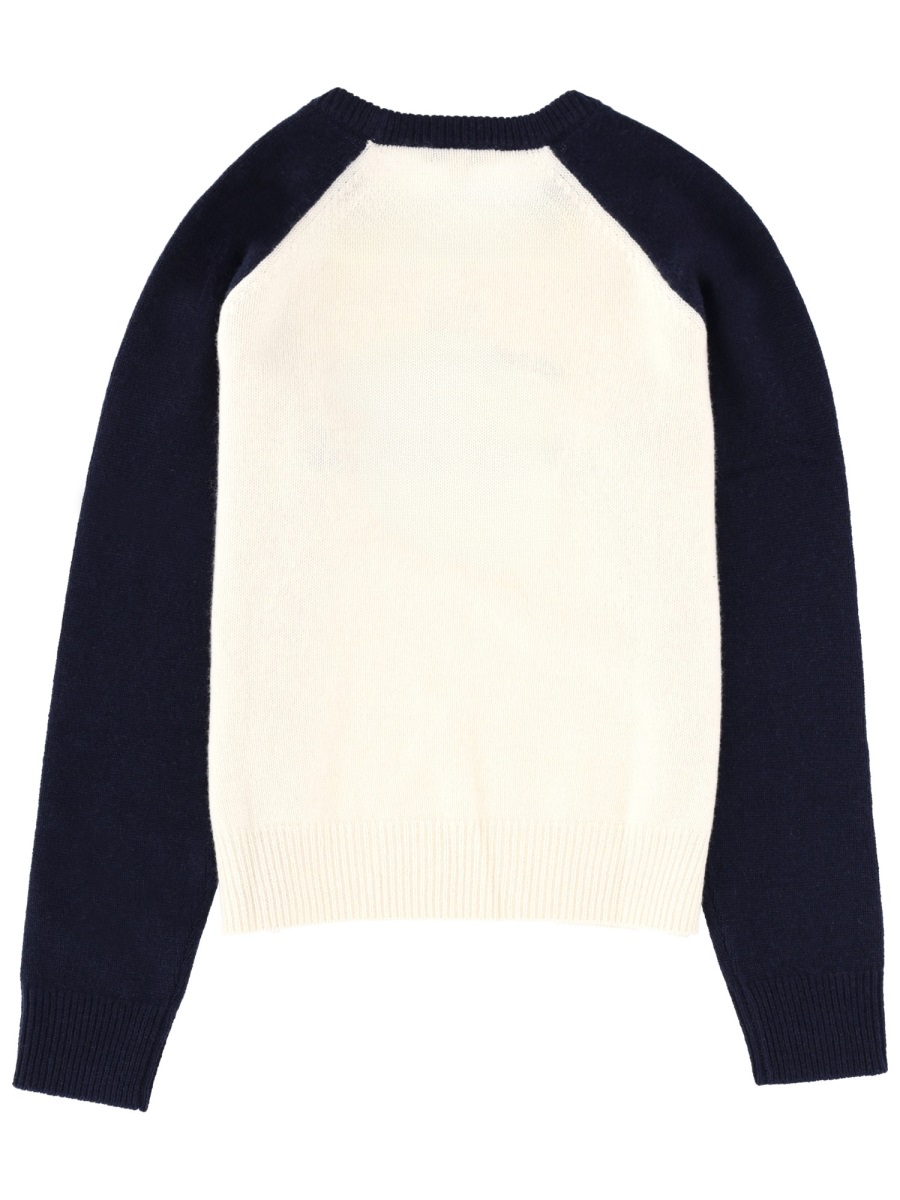 Sporty & Rich Grey Cashmere-Blend Raglan Sleeve Sweatshirt Neutraal