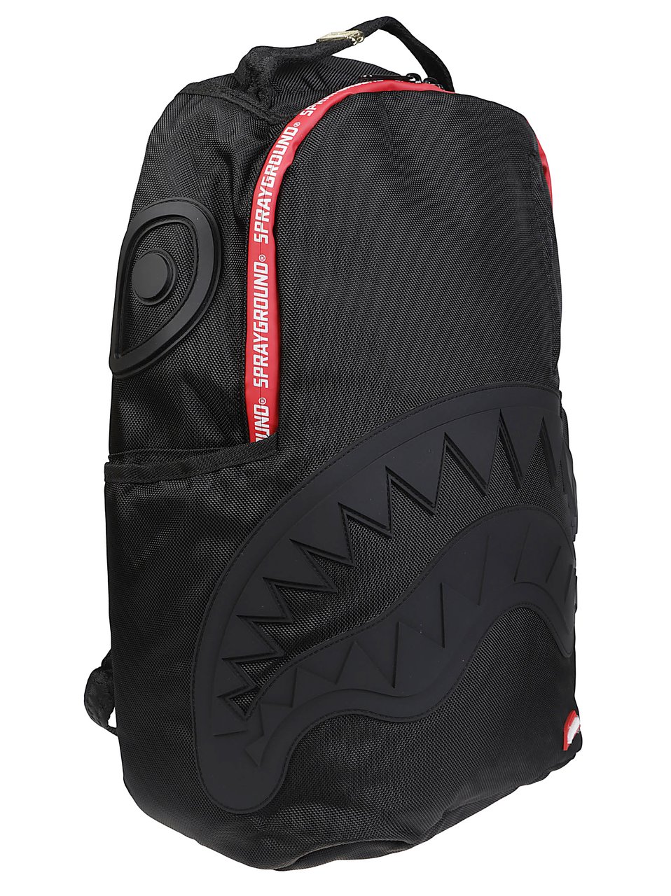 Sprayground Printed Zipper Shark Dlxr Backpack Black Zwart