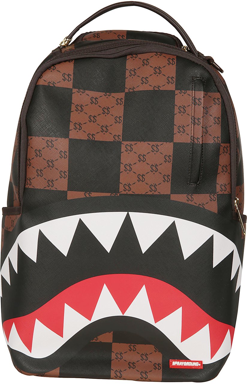 Sprayground Enlarged Checks Paris Backpack Brown Bruin