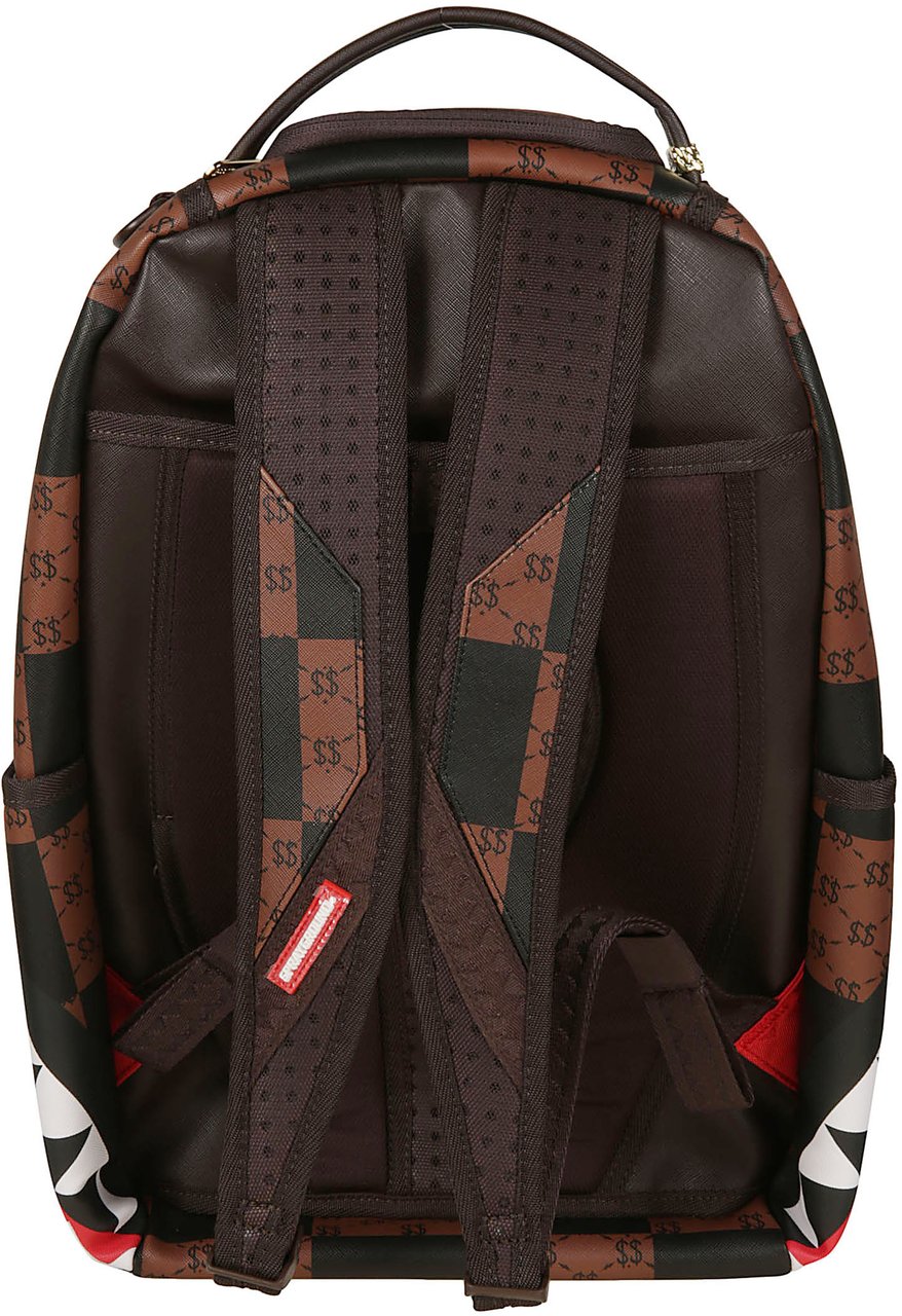 Sprayground Enlarged Checks Paris Backpack Brown Bruin