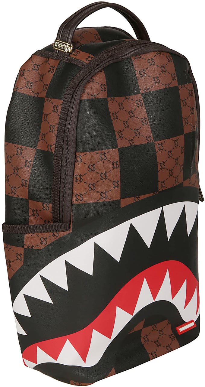 Sprayground Enlarged Checks Paris Backpack Brown Bruin