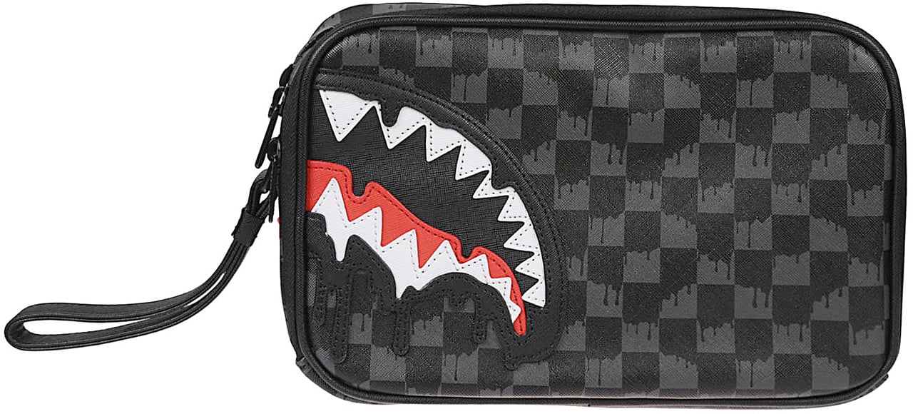 Sprayground Dripping Sharks In Paris Beauty Case Black Zwart