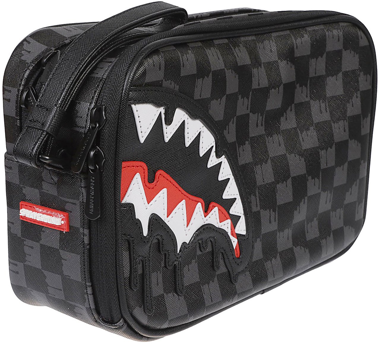Sprayground Dripping Sharks In Paris Beauty Case Black Zwart