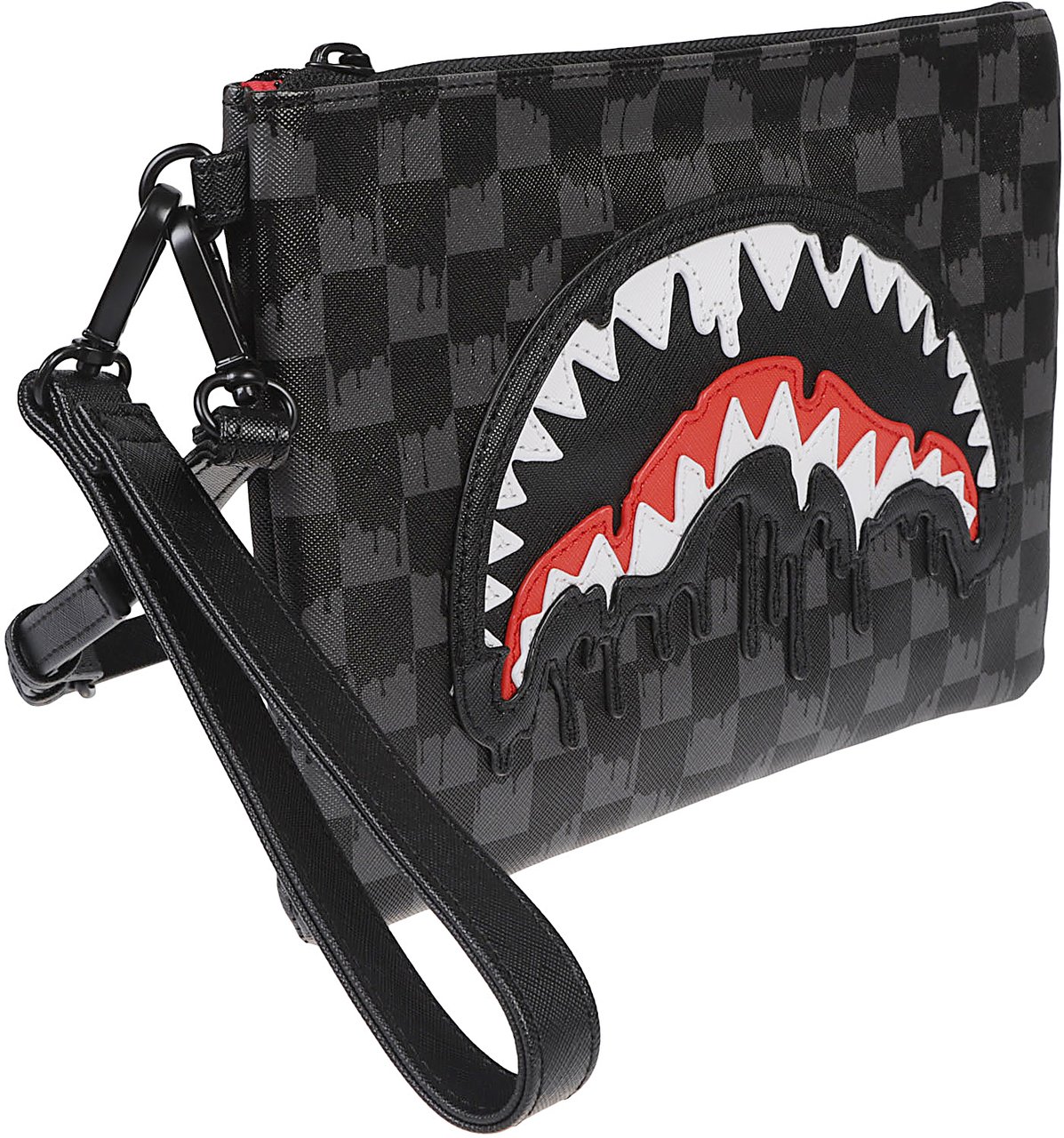 Sprayground Dripping Sharks In Paris Crossover Clutch Bag Black Zwart