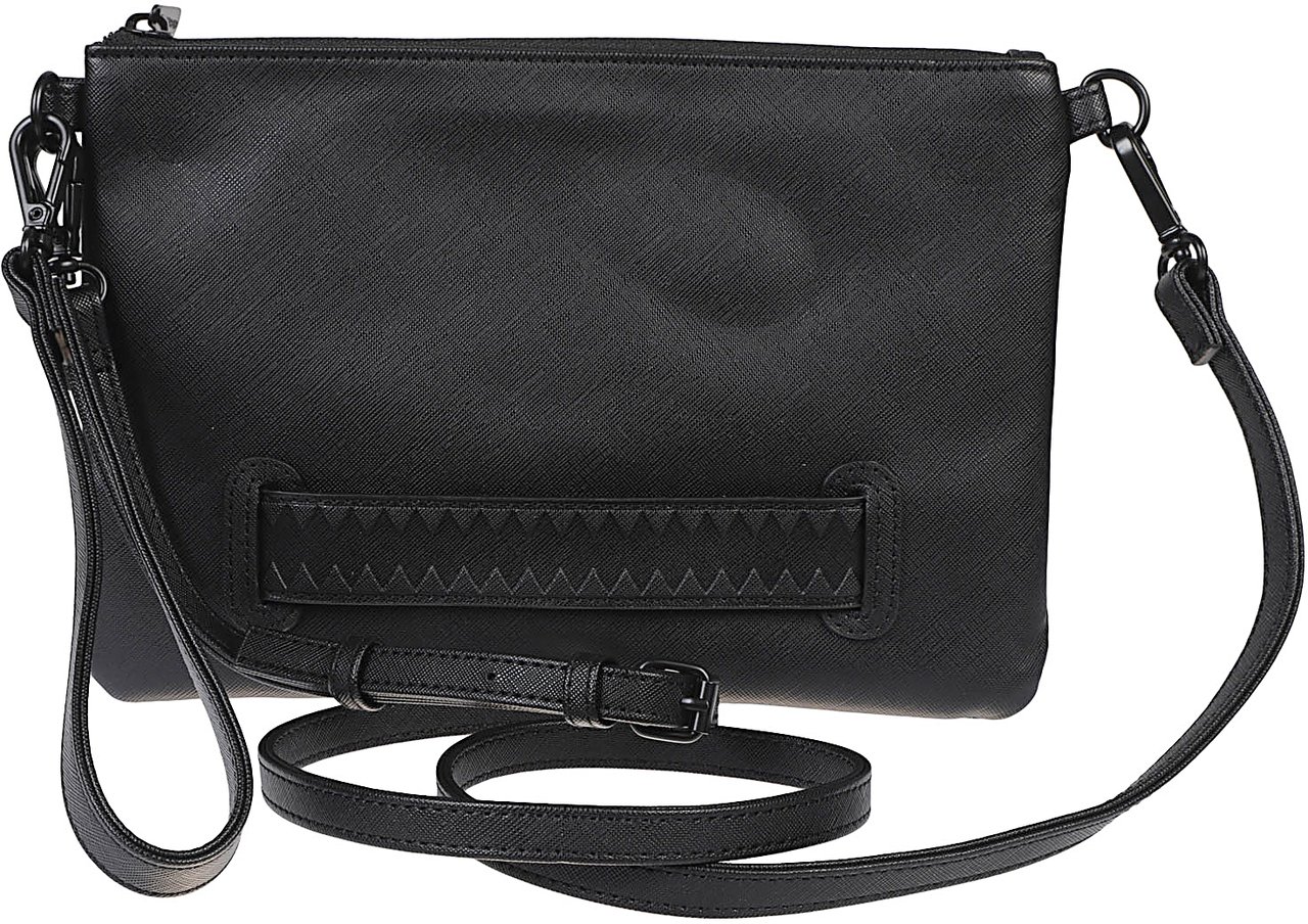 Sprayground Fly Knit Mouth Crossover Clutch Bag Black Zwart