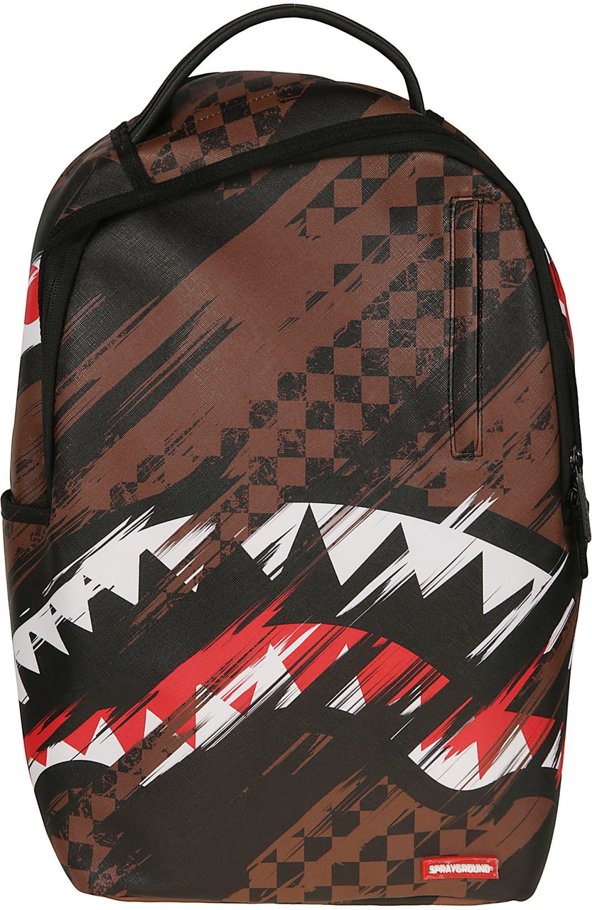 Sprayground Smeared Grunge Backpack Brown Bruin