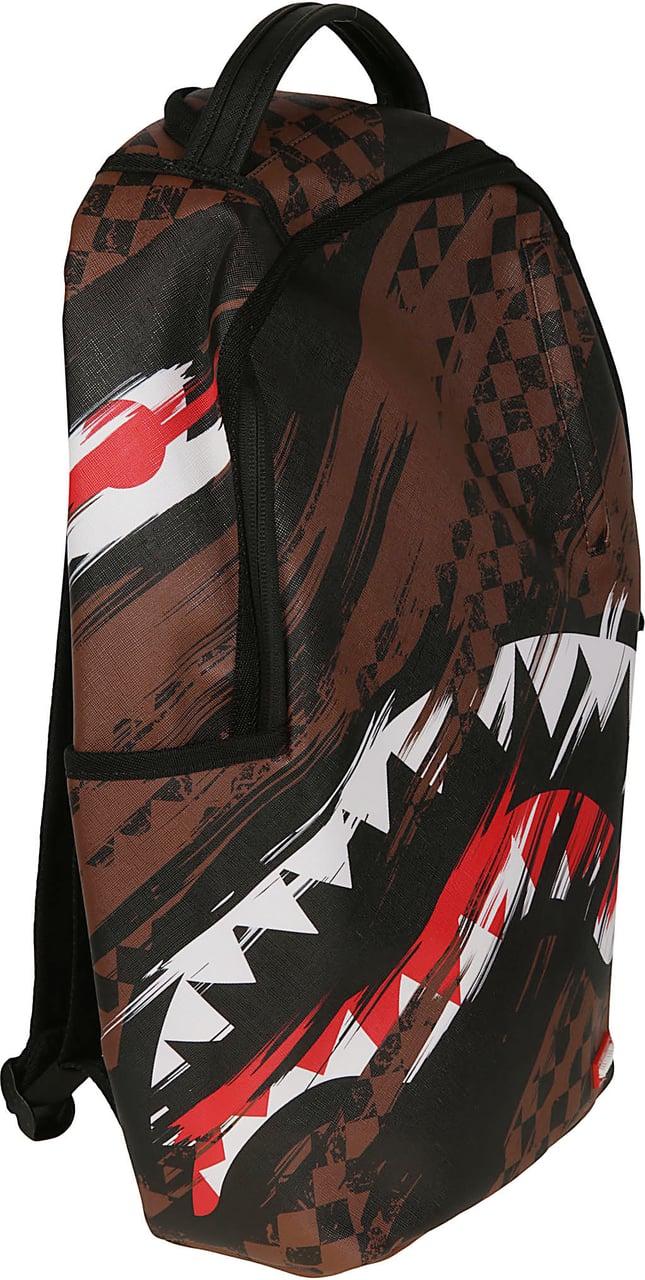 Sprayground Smeared Grunge Backpack Brown Bruin