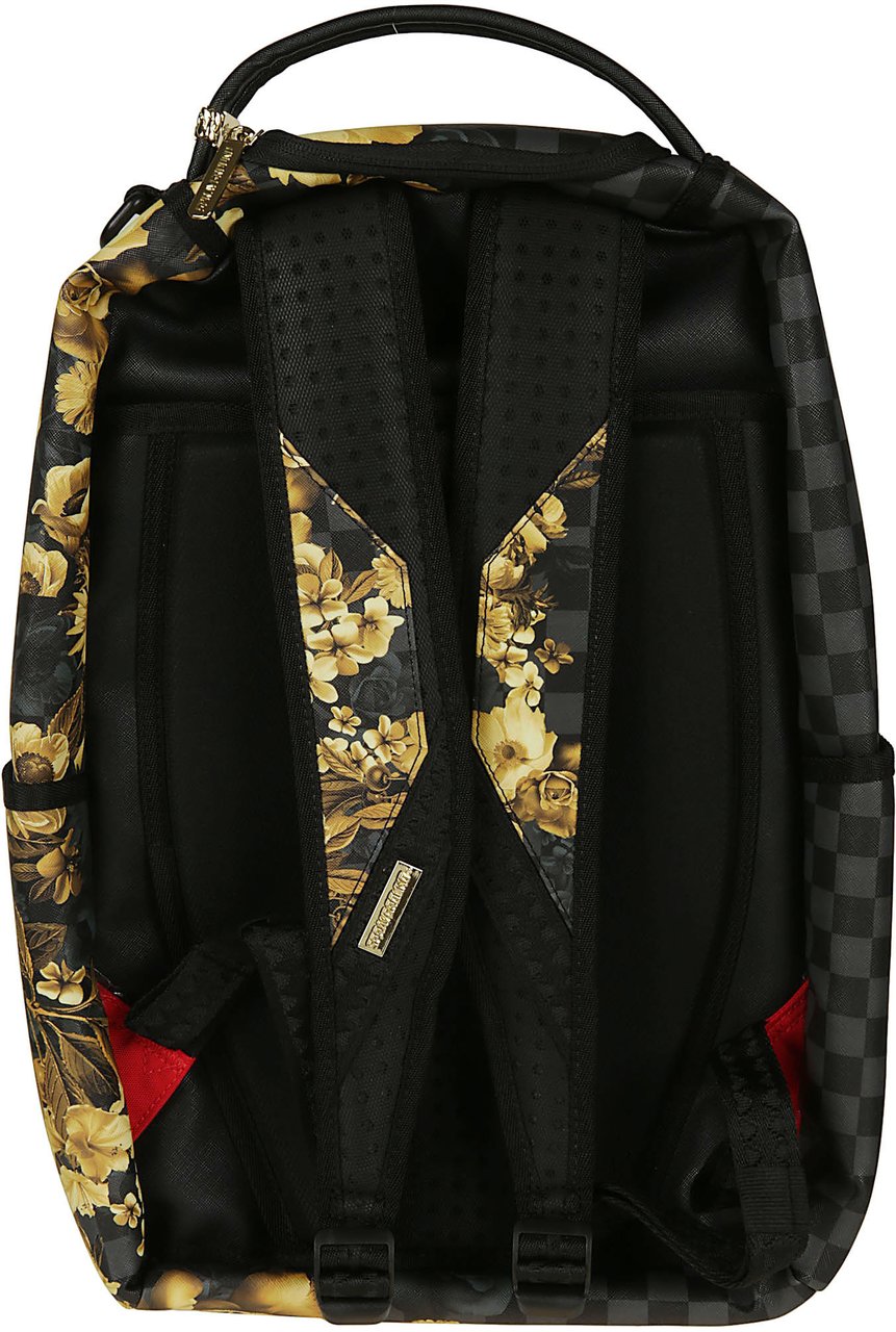 Sprayground Gold Floral Remix Backpack Black Zwart
